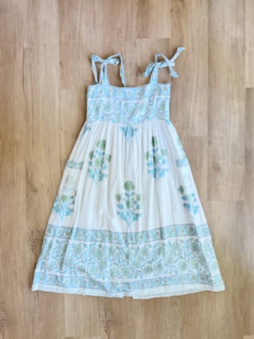 Juliet Dunn Poppy Tie Shoulder Midi Dress Sz 1 XS/S - Picture 11 of 11